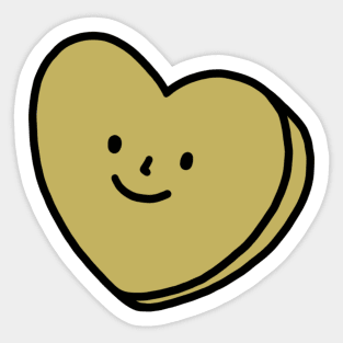Green Heart with Face | Quirky Heart Sticker